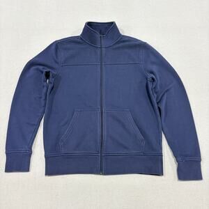 Michael Kors Full Zip Fleece Jacket Men's Medium Midnight Blue Preppy Cool